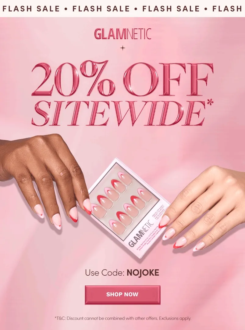 Save up to 20% off with the code NOJOKE