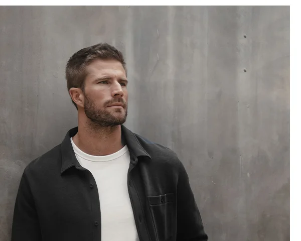 Skyline Knit Overshirt (Black)