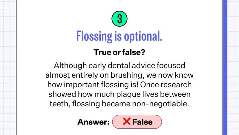 Flossing is optional. True or false?