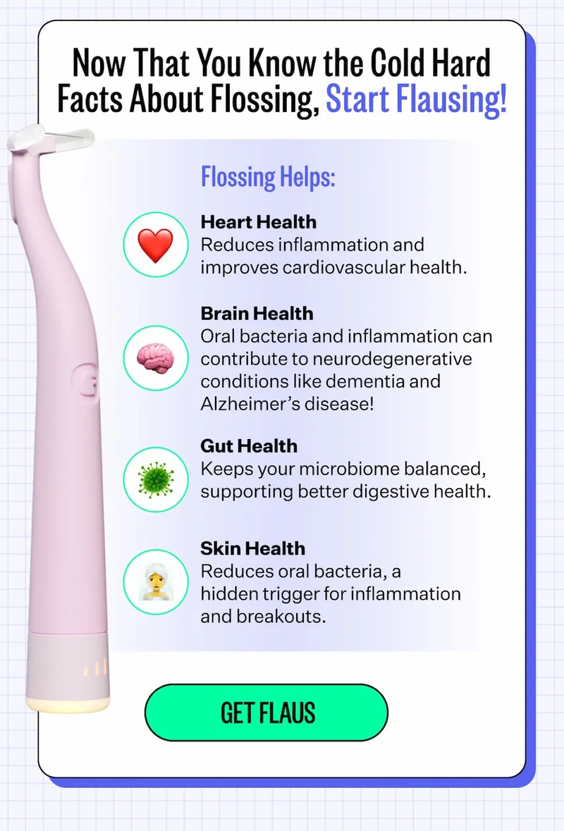 Now That You Know the Cold Hard Facts About Flossing, Start Flausing! GET FLOSSING