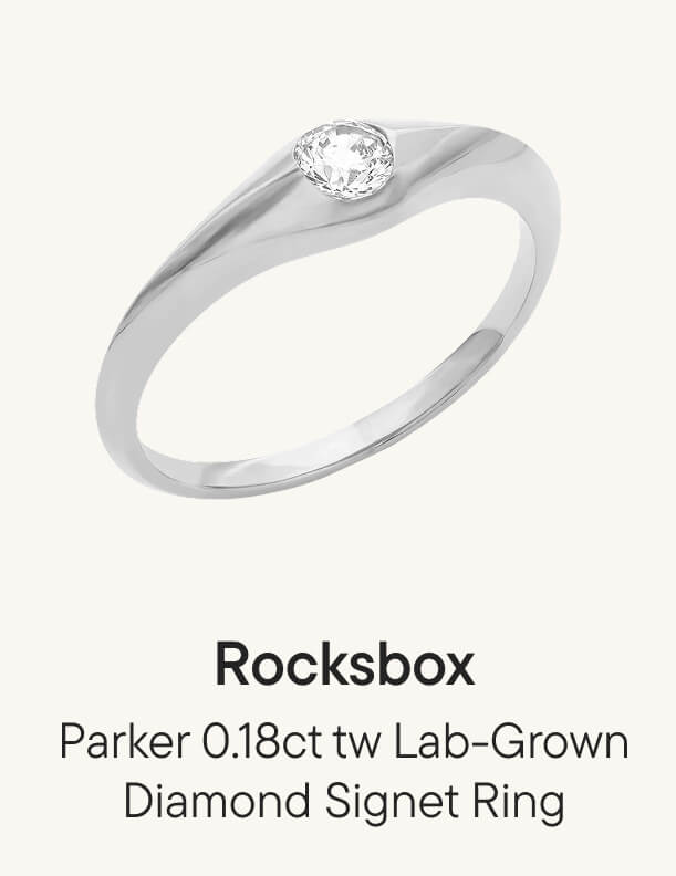 Parker 0.18ct tw Lab-Grown Diamond Signet Ring