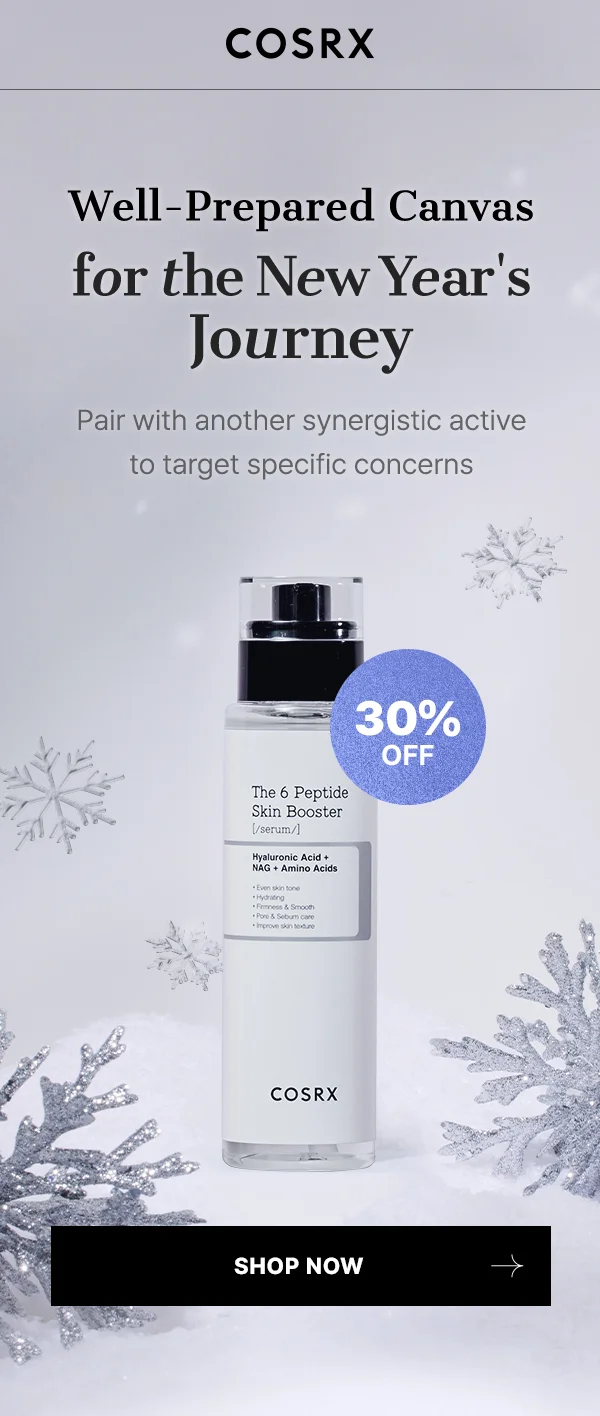 Well-prepared Canvas for the New Year's Journey. Peptide Serum 30% OFF!