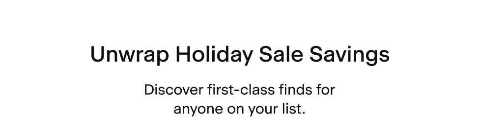 Unwrap Holiday Sale Savings