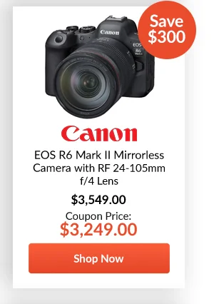 Canon EOS R6 Mark II Mirrorless Camera with RF 24-105mm f/4 Lens