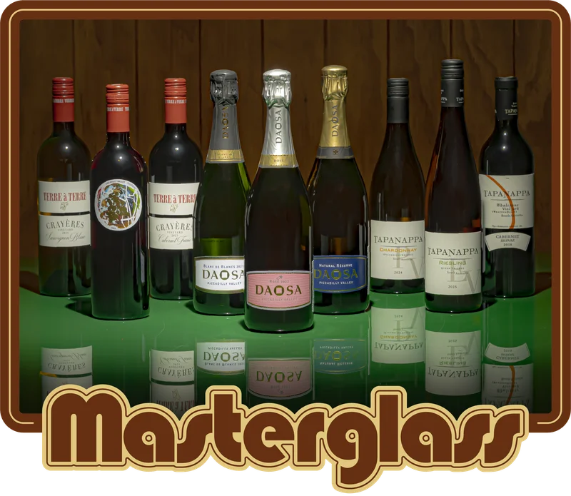 Lineup of all three labels from Lucy and Xavier on a green background.