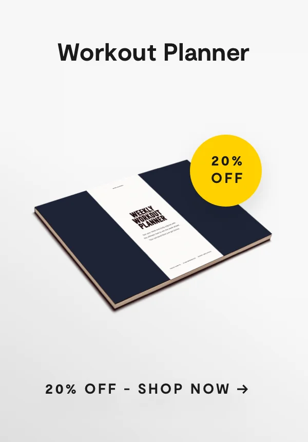 20% Off Weekly Workout Planner