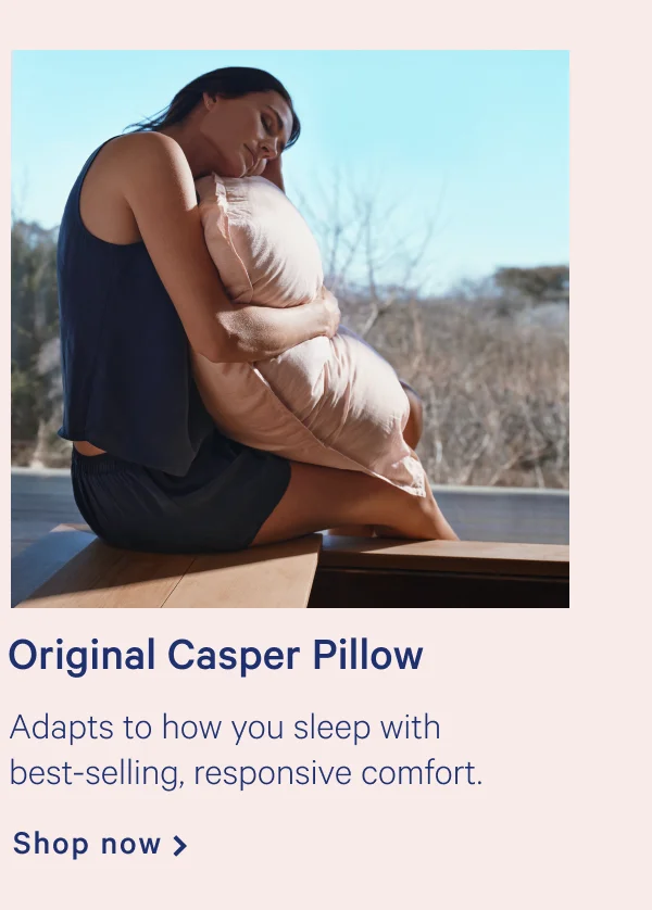 Original Casper Pillow >> Adapts to how you sleep with best-selling, responsive comfort. >> Shop now