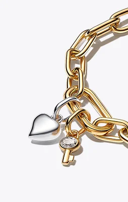 Gold Chain Bracelet with charms
