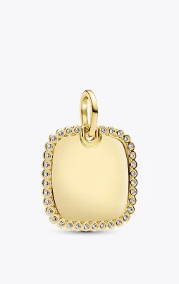 Square Tag Pendant for Engraving