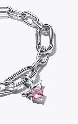 Silver Chain Bracelet with charms