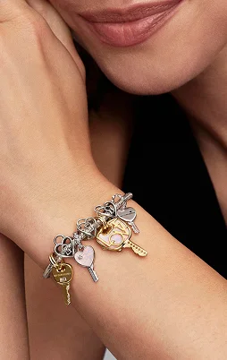 Pandora key charm bracelet