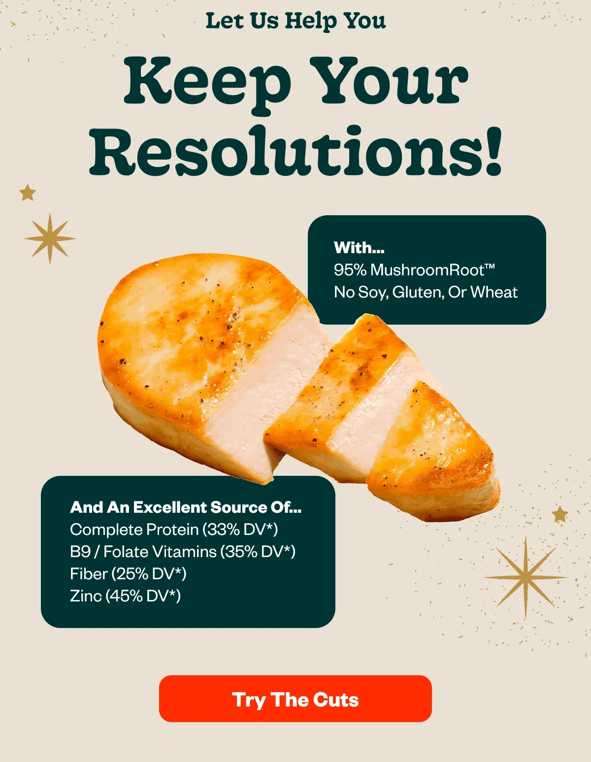 Let us help you keep your resolutions! TRY THE CUTS