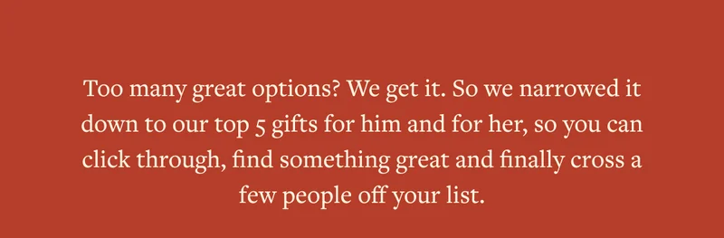 Top 5 Gifts for Him and Her