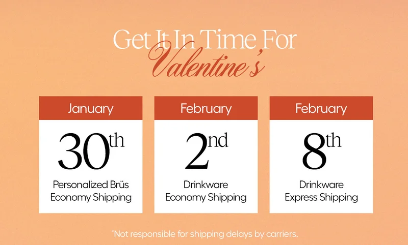 Get It In Time for Valentine's. *Not responsible for shipping delays by carriers.
