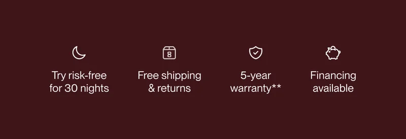 Try risk-free for 30 nights | Free shipping & returns | 5-year warranty