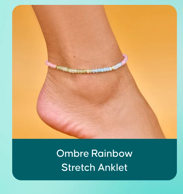 Ombre Rainbow Stretch Anklet