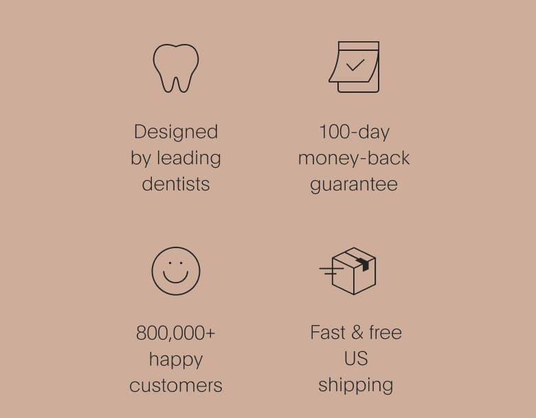 designed by leading dentists | 100-day money-back guarantee | 900,000+ happy customers | fast & free us shipping - visit suri