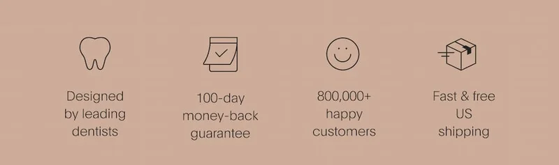 designed by leading dentists | 100-day money-back guarantee | 900,000+ happy customers | fast & free us shipping - visit suri