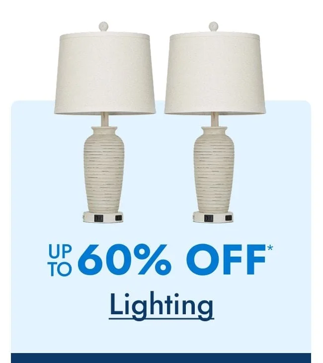 Lighting Up to 60% Off