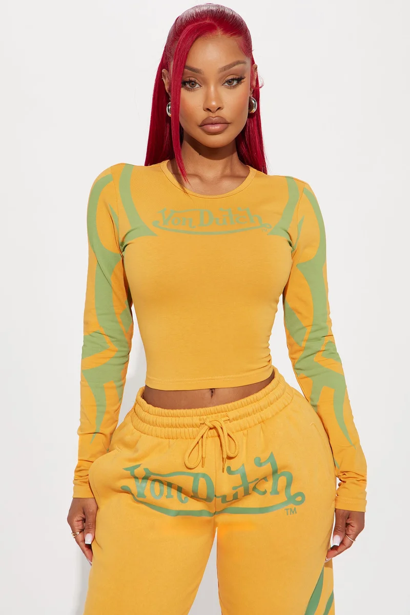 Image of Von Dutch Trendy Baby Tee - Orange/combo