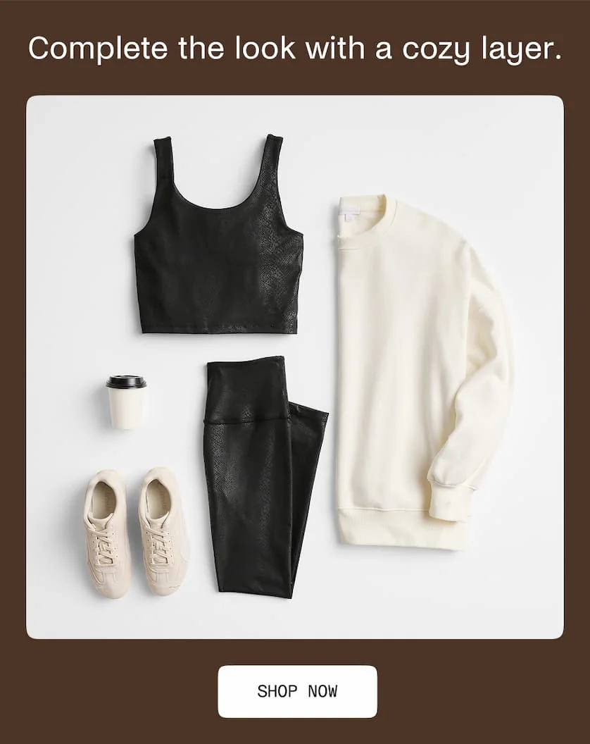 Complete the look with a cozy layer.