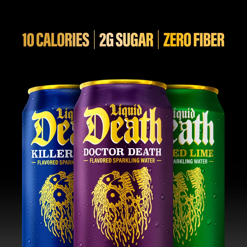 Liquid Death Soda flavored
