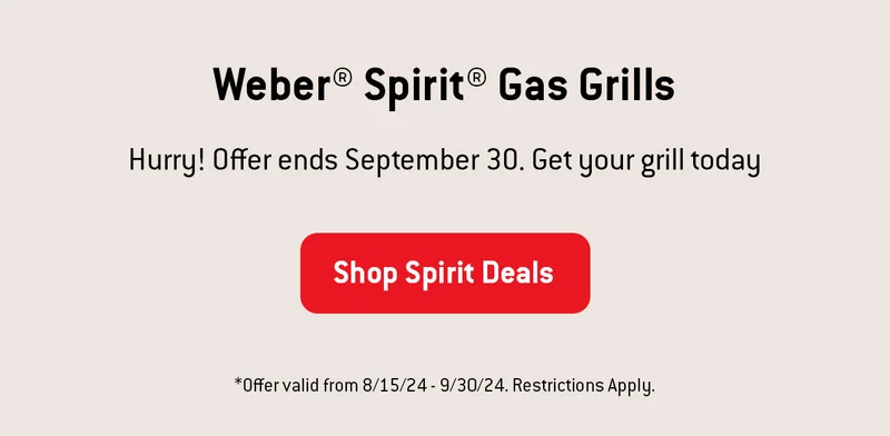 Ends soon! $50 off Spirit Grills