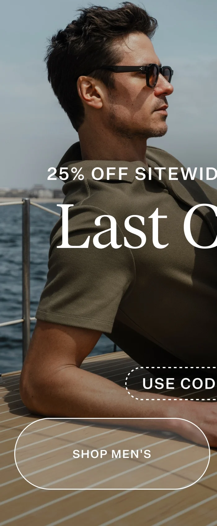 Shop Men's 25% Off Sitewide