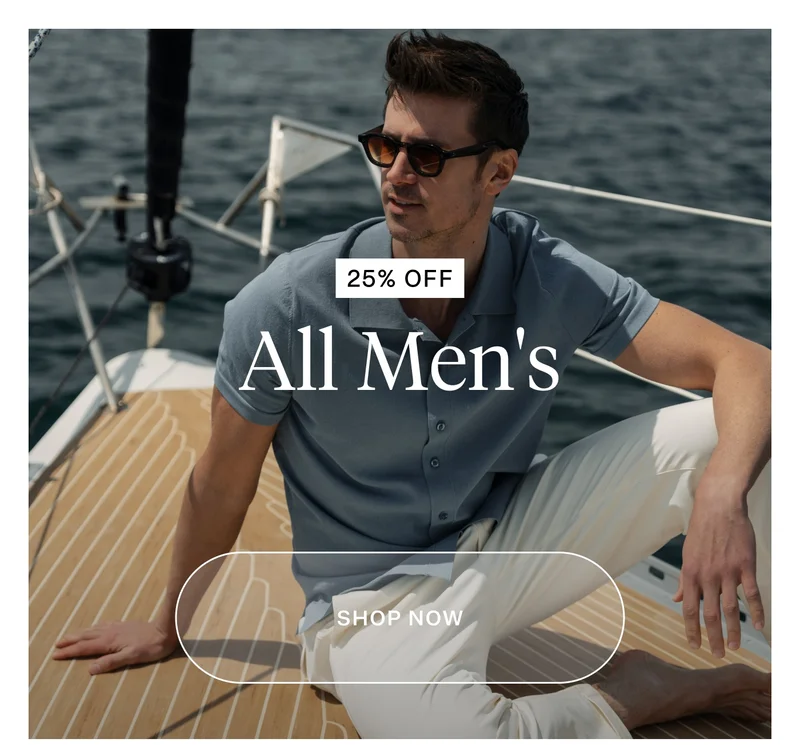 Shop Men's 25% Off Sitewide