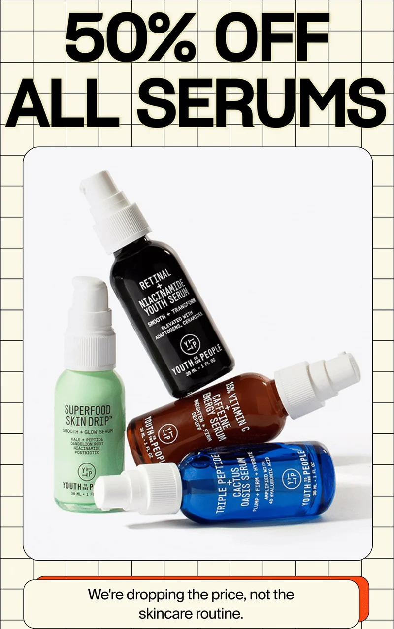 50% Off All Serums