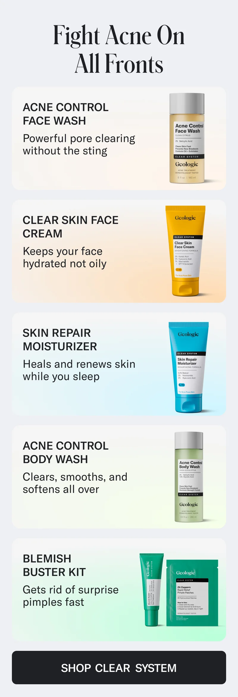 Shop the new Clear System