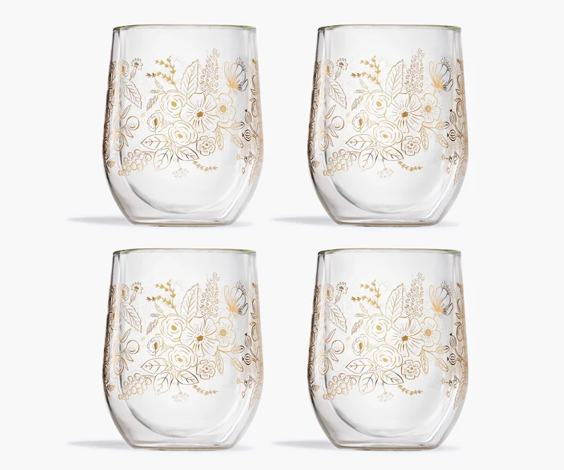 Image of Gift Set of 4 Colette Stemless Glasses