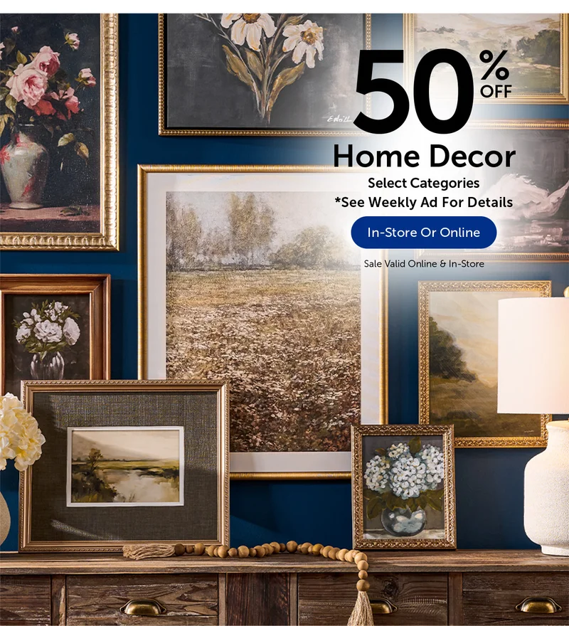 50% Off Home Decor - Select Categories