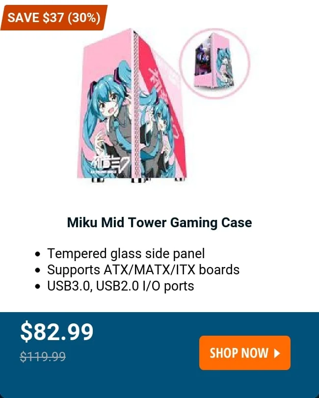Miku Mid Tower Gaming Case