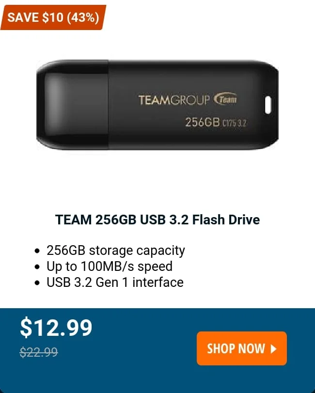 TEAM 256GB USB 3.2 Flash Drive