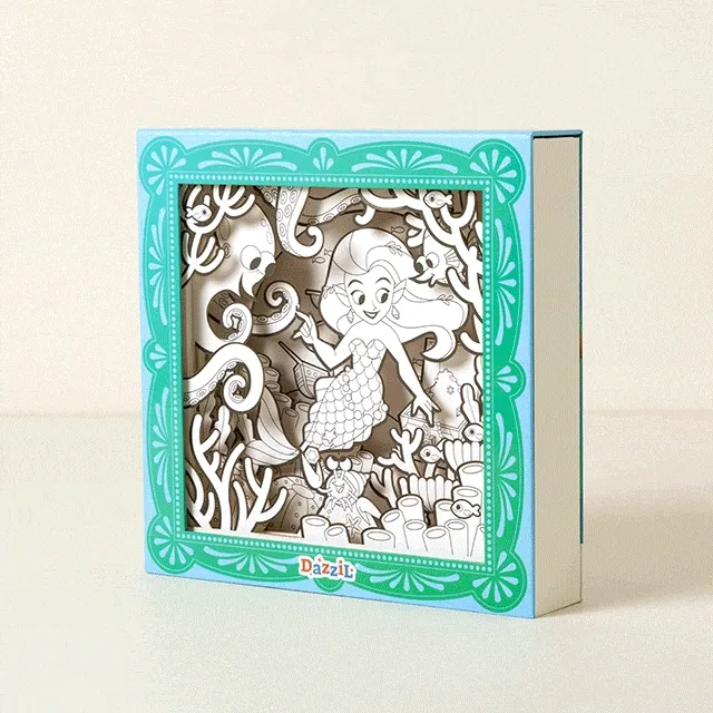 3D Coloring Slide Shadowbox Art