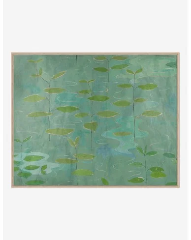 Lilies Print by Paule Marrot-Oak / Green / 51.5" X 41.5"