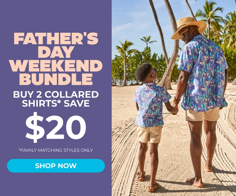 FATHER'S DAY WEEKEND BUNDLE - Buy 2 Collared Shirts Save $40 (*Family Matching Styles Only)