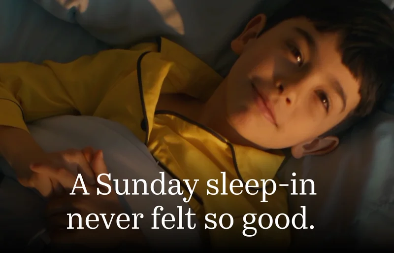 A Sunday sleep-in never felt so good.
