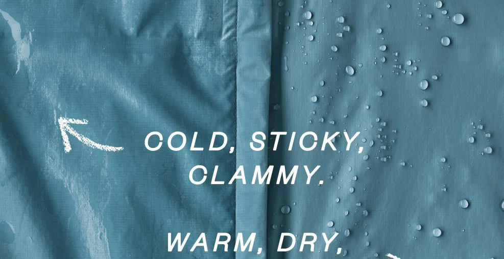 A dirty shell is cold, sticky and clammy.