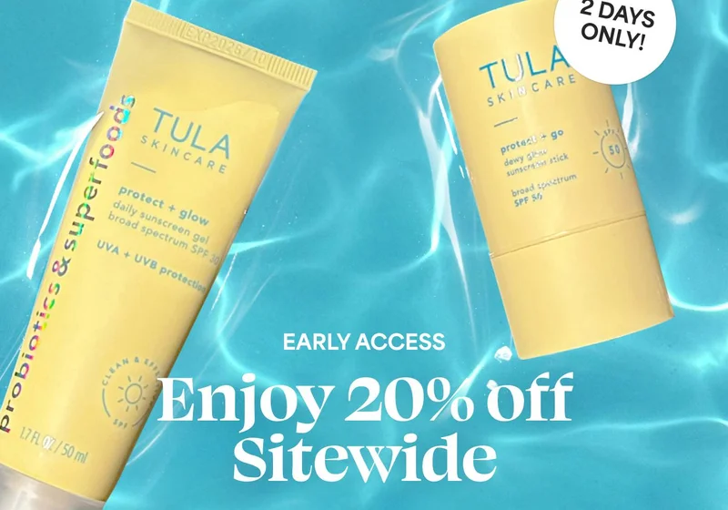 EARLY ACCESS Enjoy 20% off Sitewide (2 DAYS ONLY)
