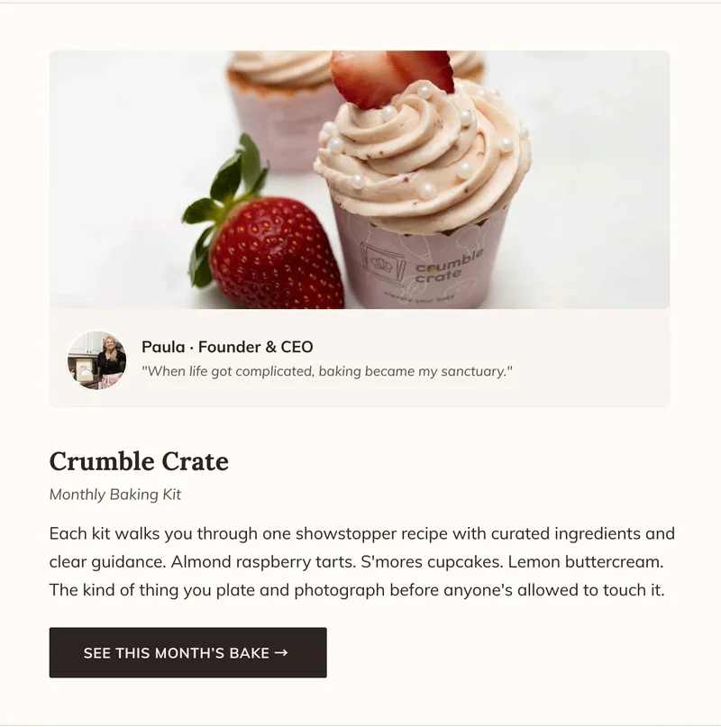 Monthly Baking Kit - Elevate Your Bake Crumble Crate