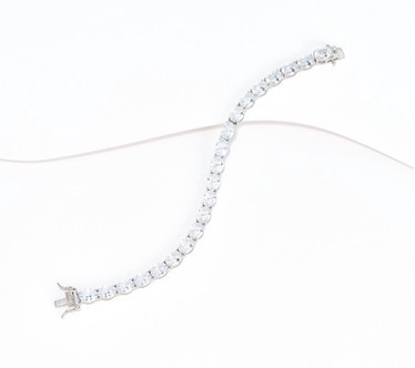 Diamonique 8mm Choice of Cut Sterling Silver Tennis Bracelet
