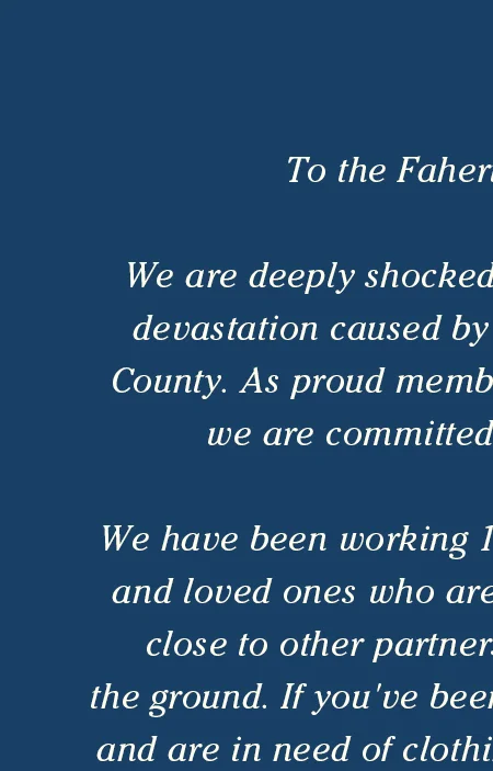 To the Faherty Community