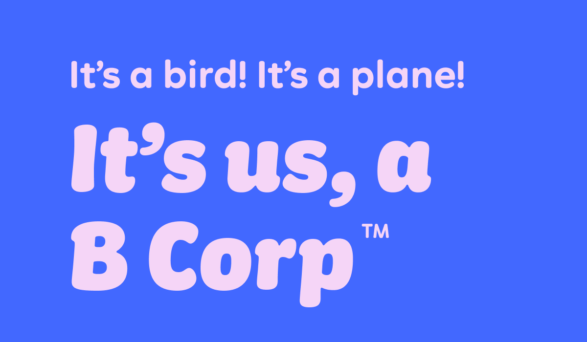 It's a bird! It's a plane! It's us, a B Corp™