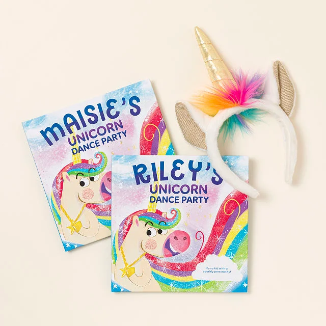Personalized Unicorn Dance Party Book & Horn