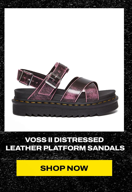 VOSS II DISTRESSED LEATHER PLATFORM SANDALS