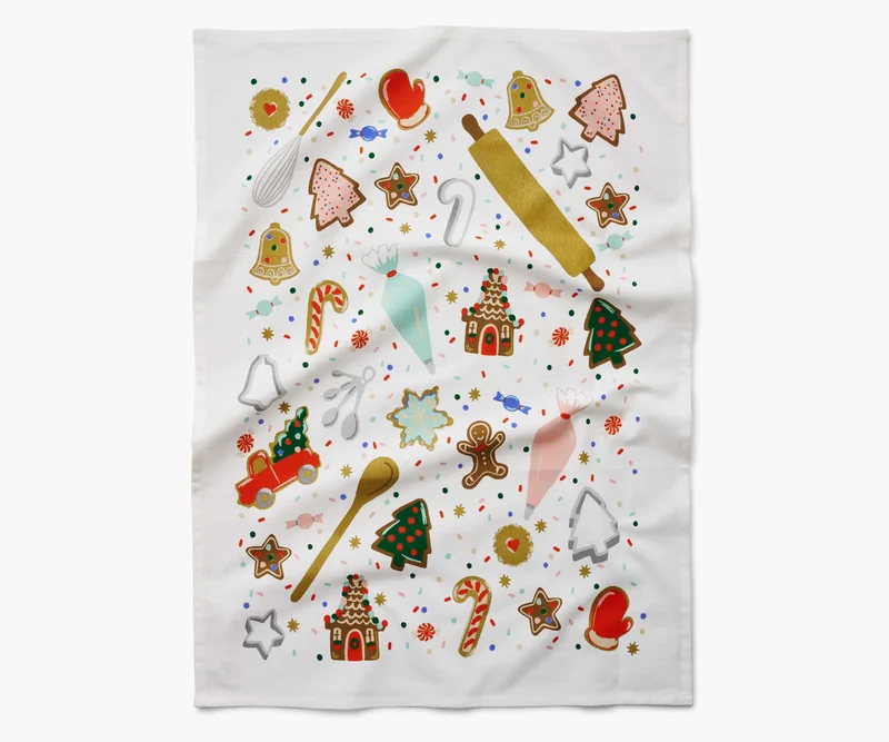Image of Holiday Tea Towel - Christmas Cookies