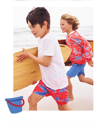 Swim Shorts - Sunkissed Coral Whale