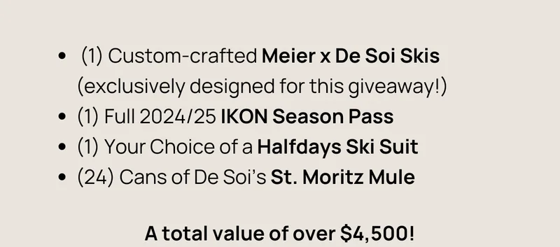 One lucky winner will receive